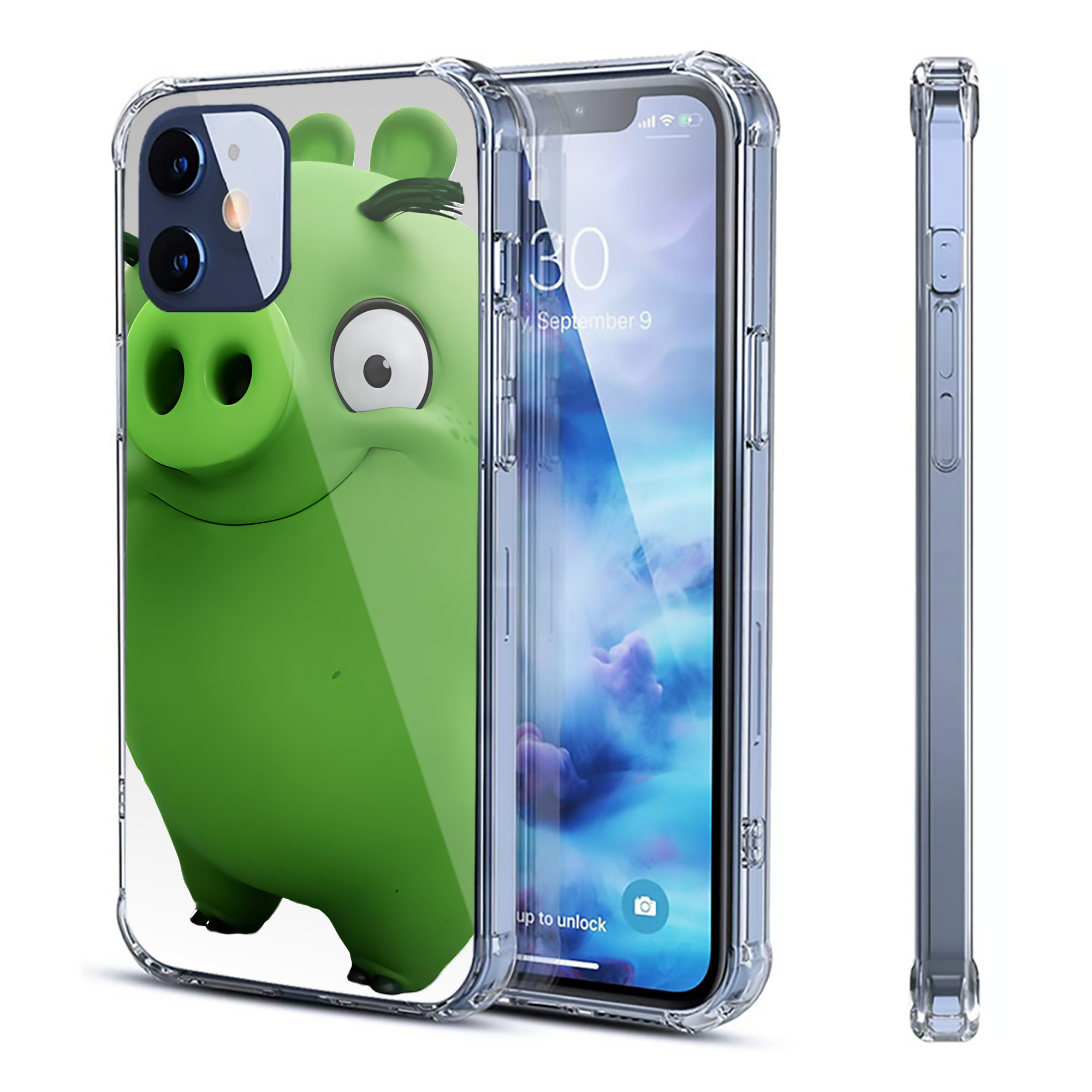 （画像用） Angry Birds アングリーバード 【iPhone 12シリーズ対応】透明スマホケース（クリアソフトケース）